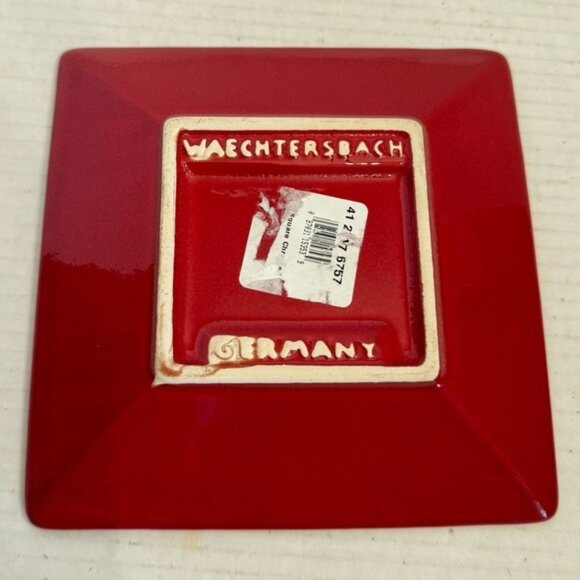 Waechtersbach Fun Factory Red-Cherry ~ Set of 2 ~ Square Salad Plates ~ 7" - Picture 7 of 16